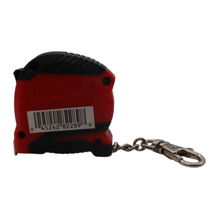 Milwaukee 6 ft/2 m Keychain Tape Measure – Compact Dual-Printed Metric & SAE Blade, Reinforced Body with Durable Blade Protection and Heavy-Duty Keychain Clip – Portable Measuring Tool for Contractors