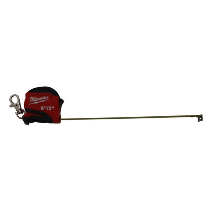 Milwaukee 6 ft/2 m Keychain Tape Measure – Compact Dual-Printed Metric & SAE Blade, Reinforced Body with Durable Blade Protection and Heavy-Duty Keychain Clip – Portable Measuring Tool for Contractors