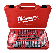 Milwaukee Electric Tools 48-22-9004 1/4in Ratchet & Socket Set - SAE & Metric