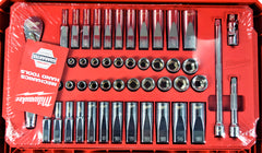 Milwaukee Electric Tools 48-22-9004 1/4in Ratchet & Socket Set - SAE & Metric