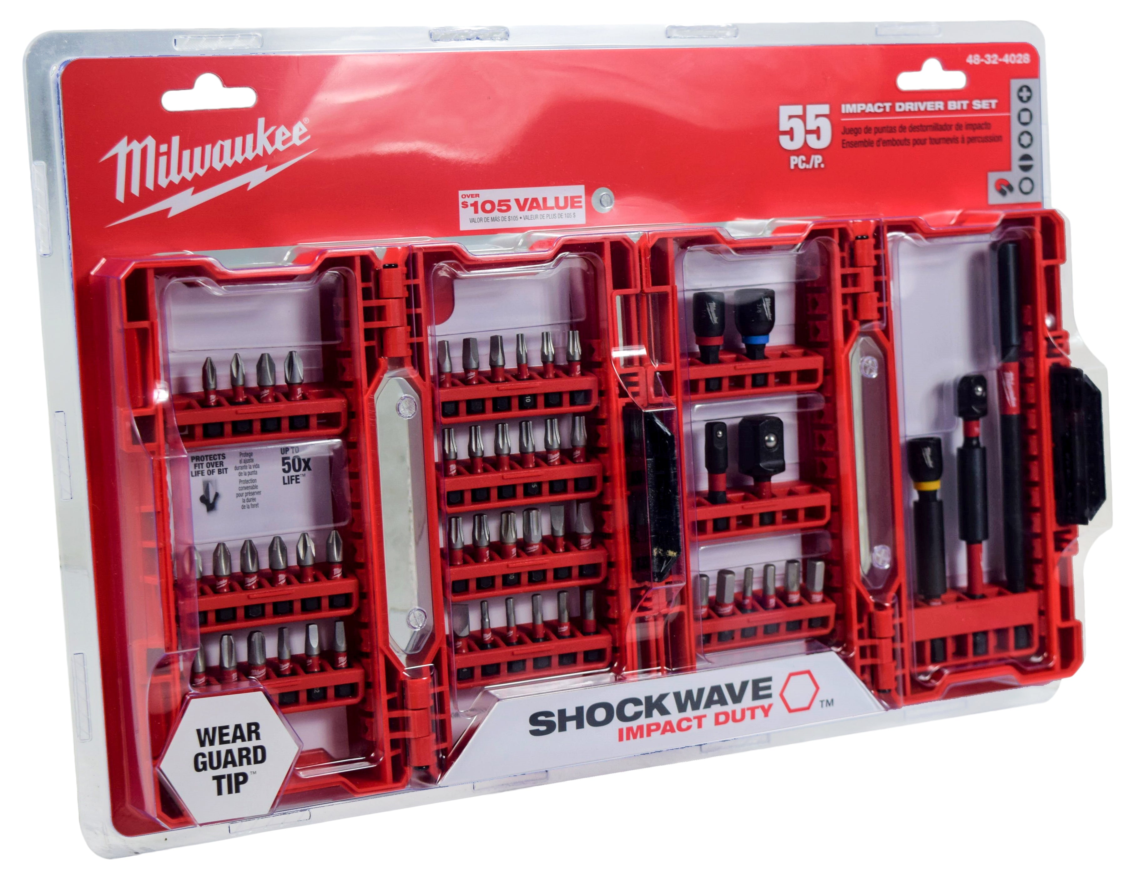 Milwaukee 48-32-4028 Shockwave Impact Duty Driver Bit Set (55-Piece)