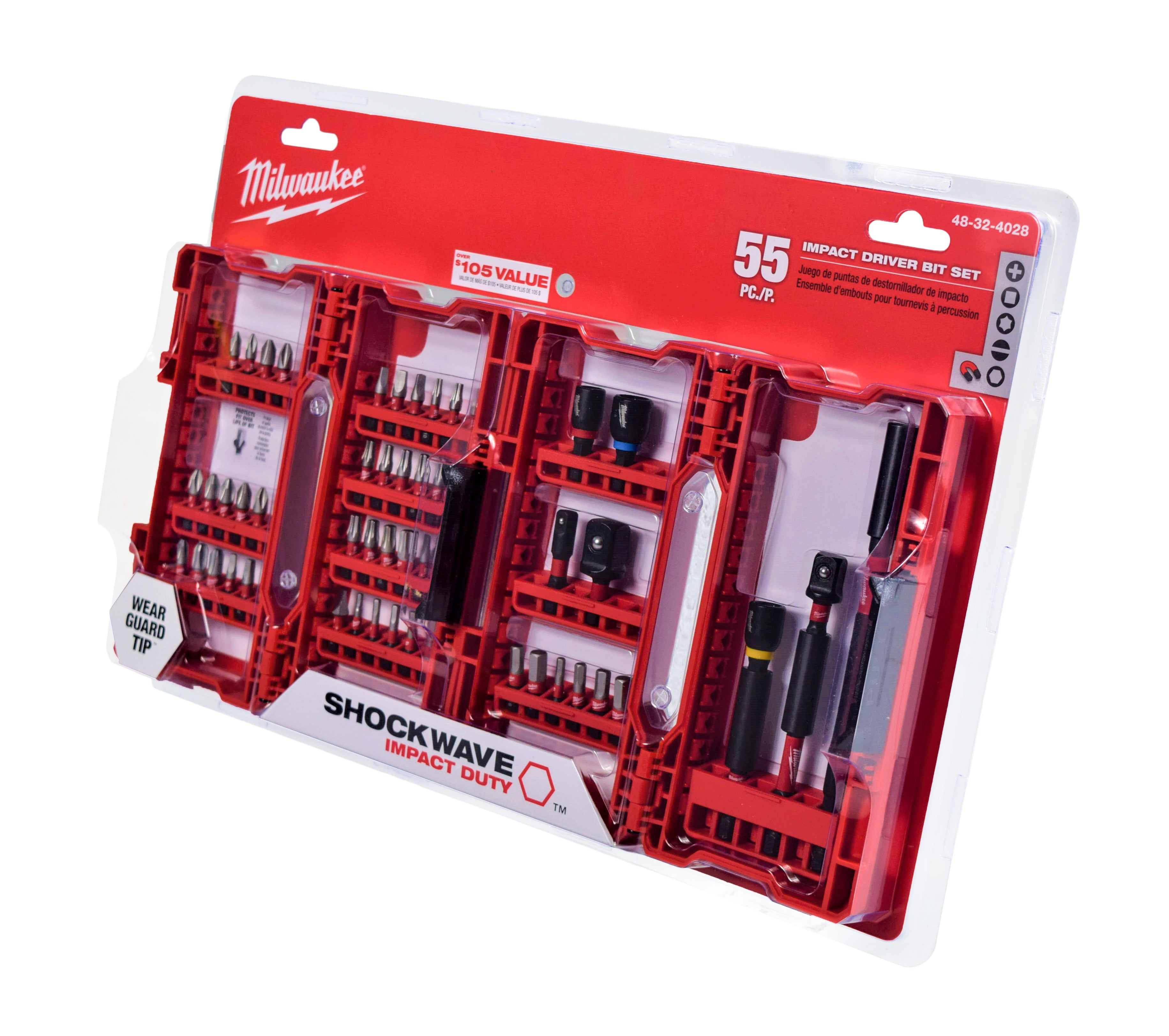 Milwaukee 48-32-4028 Shockwave Impact Duty Driver Bit Set (55-Piece)