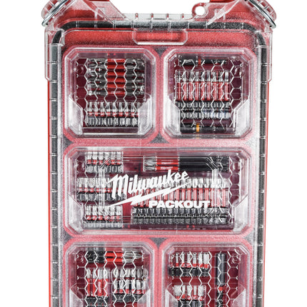MilwaukeeTool 48-32-4082 Impact-Duty Alloy Steel Driver Bit Set with PACKOUT Case (100-Piece)