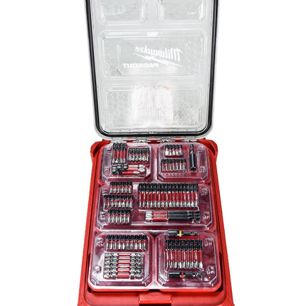MilwaukeeTool 48-32-4082 Impact-Duty Alloy Steel Driver Bit Set with PACKOUT Case (100-Piece)