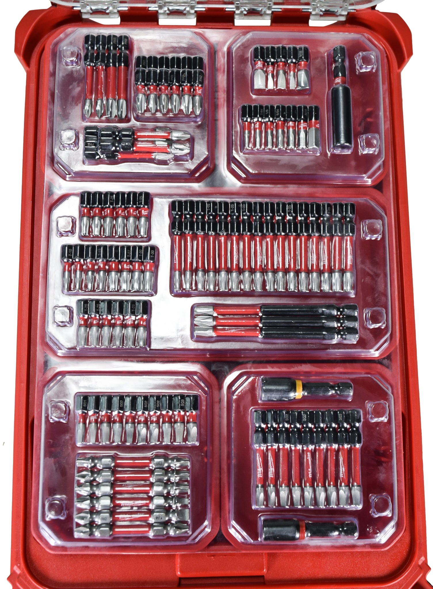MilwaukeeTool 48-32-4082 Impact-Duty Alloy Steel Driver Bit Set with PACKOUT Case (100-Piece)