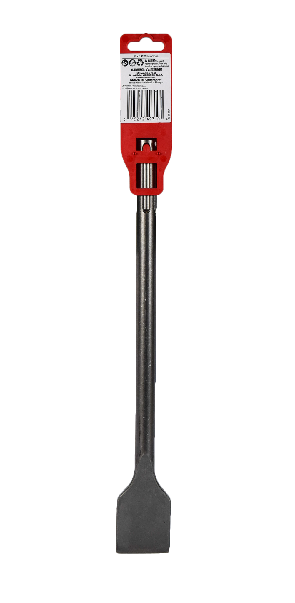 Milwaukee 48-62-4258 SDS Max Shank 2" X 15" Steel Tile Chisel Bit