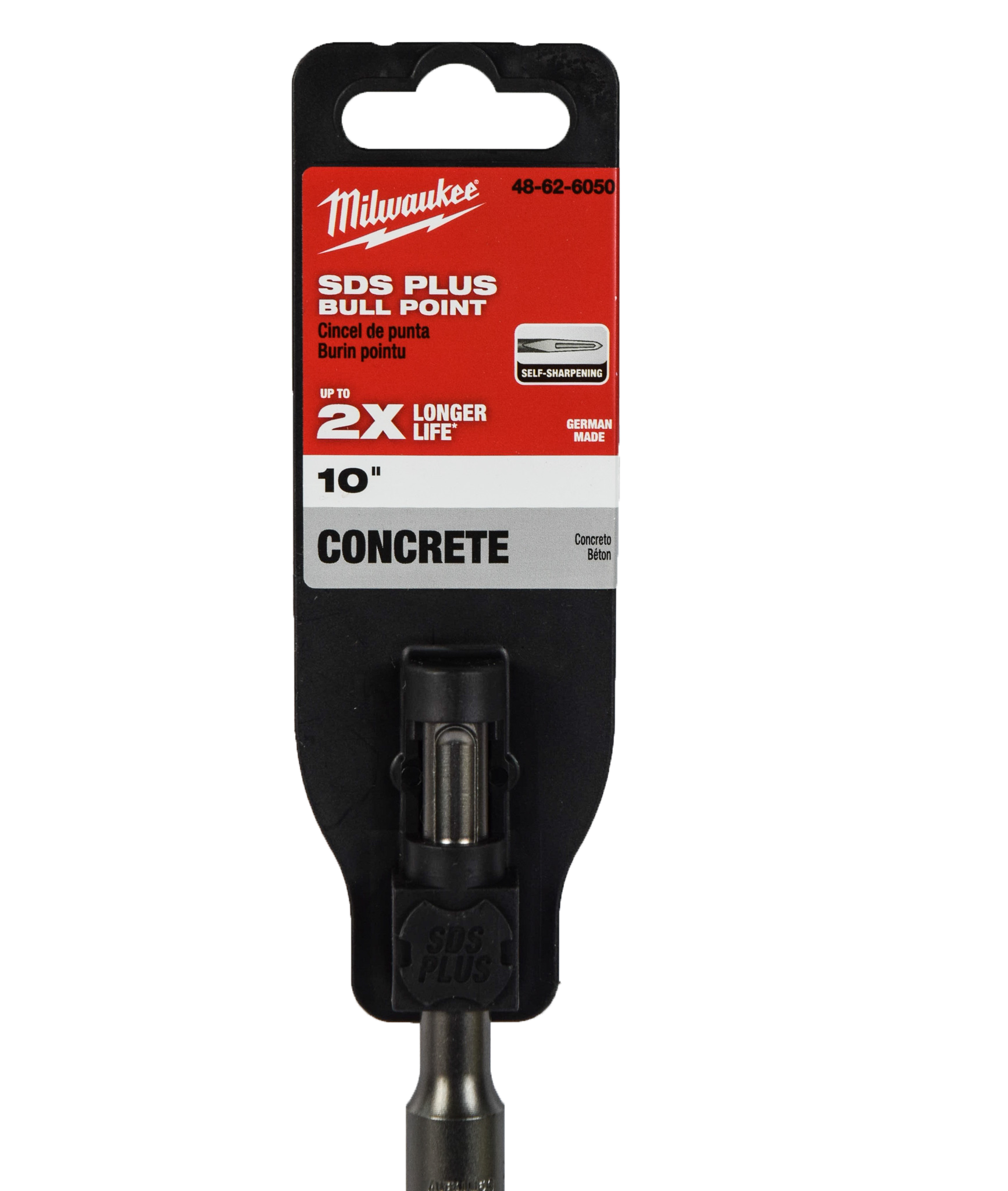Milwaukee 48-62-6050 SDS-PLUS Self 10" sharpening bullet point bit