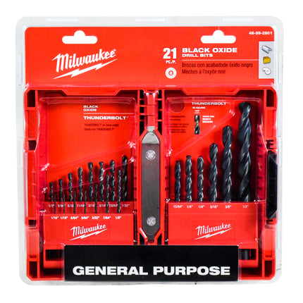 Milwaukee Tool 48-89-2801 Jobber Length Drill Bit Set 1/16 - 1/2 Inch Thunderbolt