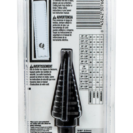 Milwaukee 48-89-9204 No. 4 Step 3/16" to 7/8" Shank Black Oxide Step Drill Bit