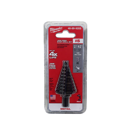 #5 Step Drill Bit, 1/4" - 1-3/8" by 1/8"