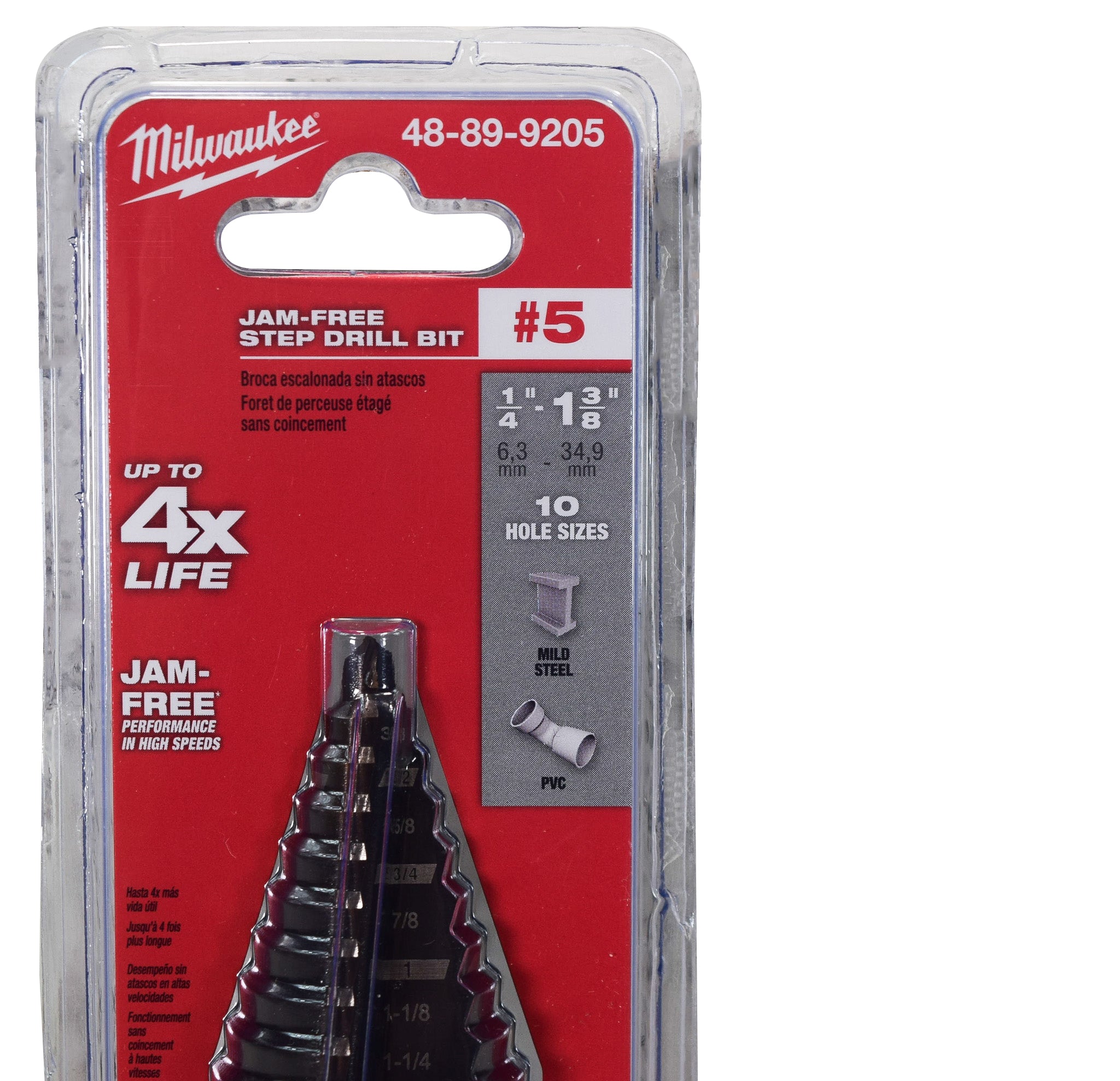 #5 Step Drill Bit, 1/4" - 1-3/8" by 1/8"