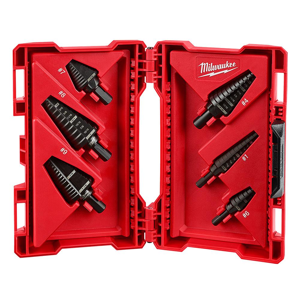 Milwaukee 48-89-9224 Black Oxide Step Drill Bit Set (6-Piece)