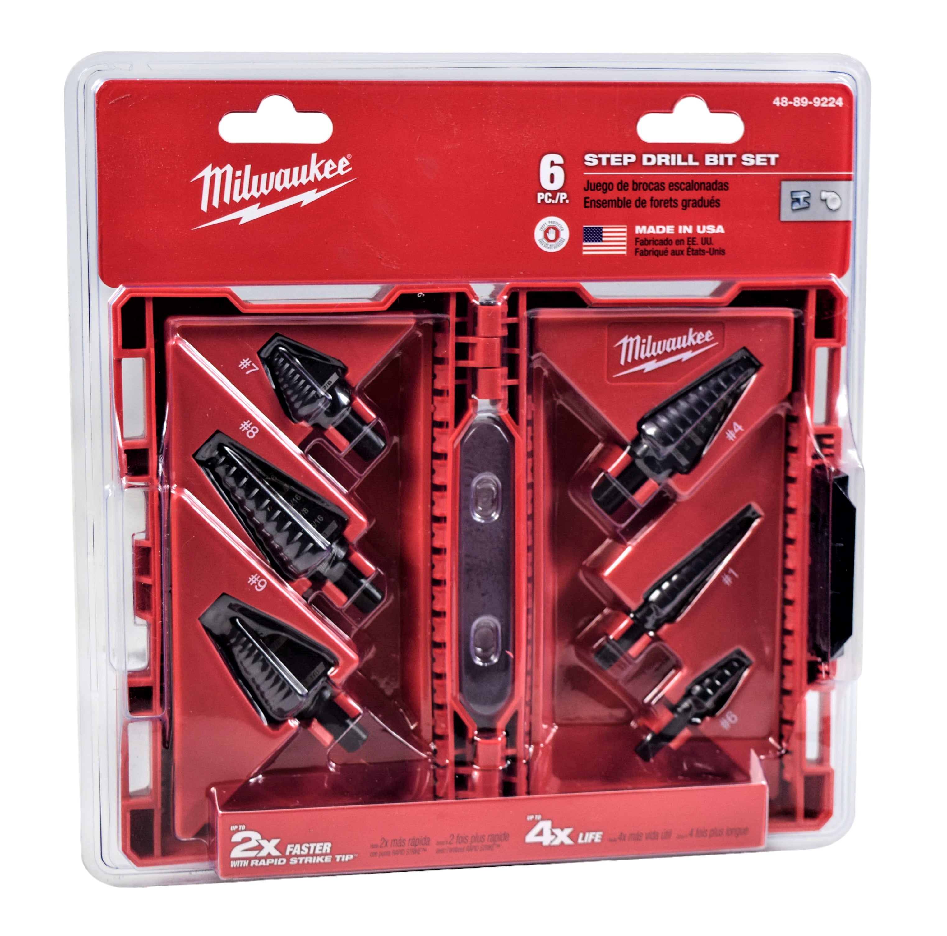Milwaukee 48-89-9224 Black Oxide Step Drill Bit Set (6-Piece)