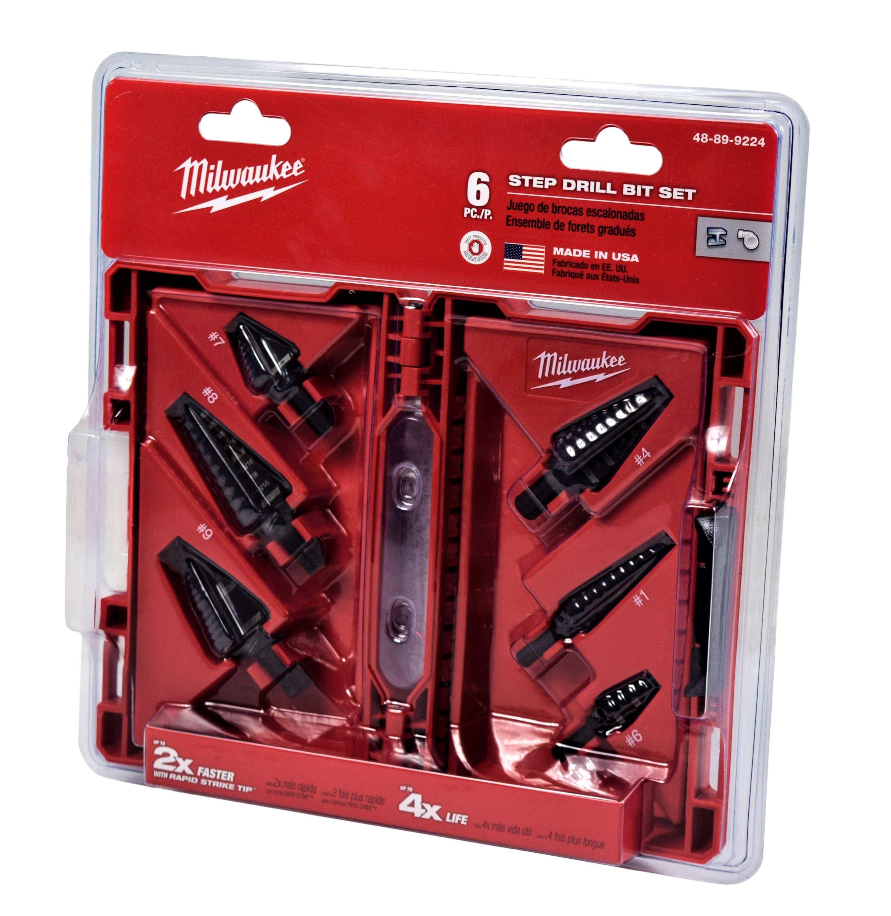 Milwaukee 48-89-9224 Black Oxide Step Drill Bit Set (6-Piece)