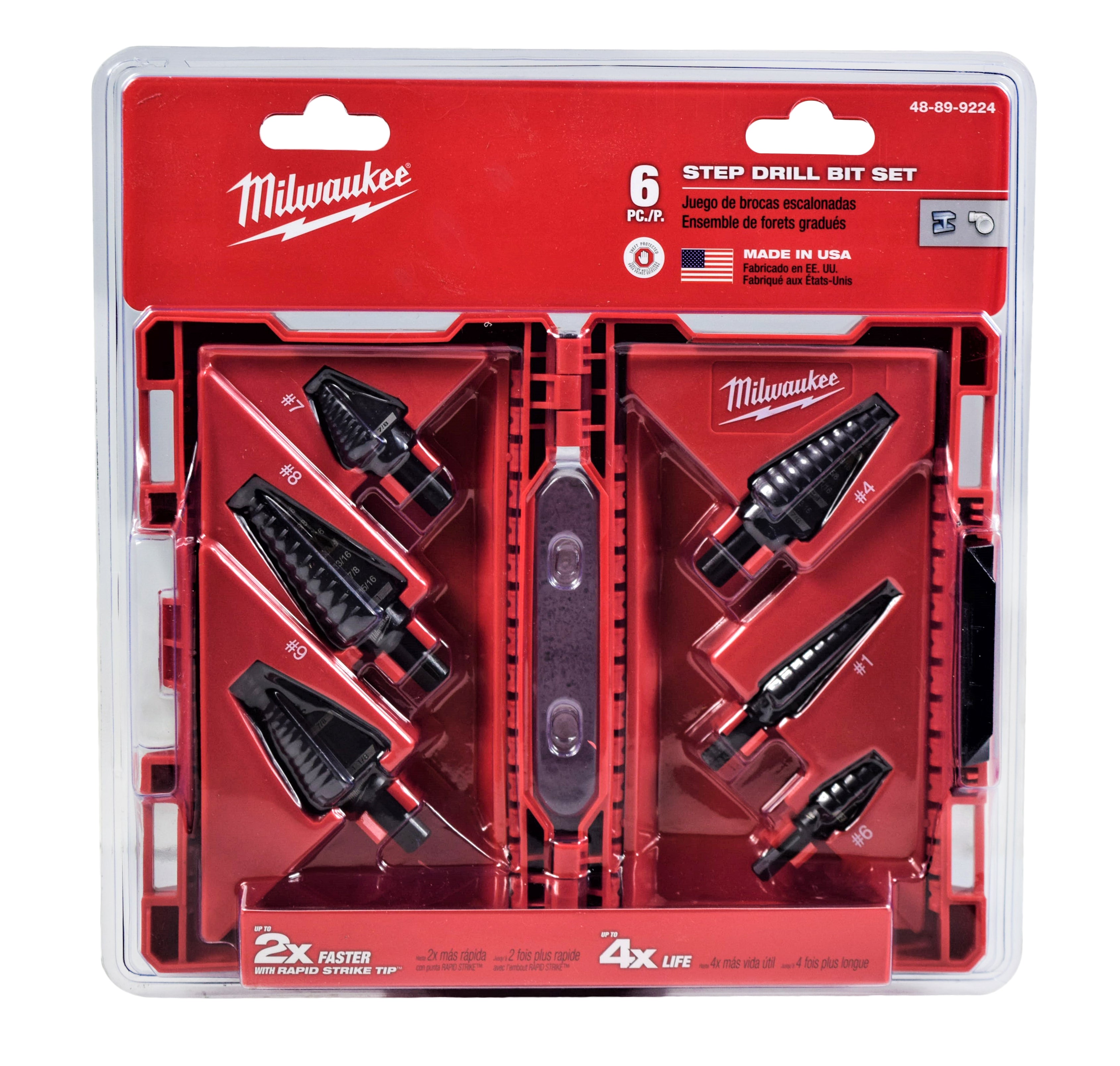 Milwaukee 48-89-9224 Black Oxide Step Drill Bit Set (6-Piece)