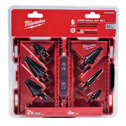 Milwaukee 48-89-9224 Black Oxide Step Drill Bit Set (6-Piece)