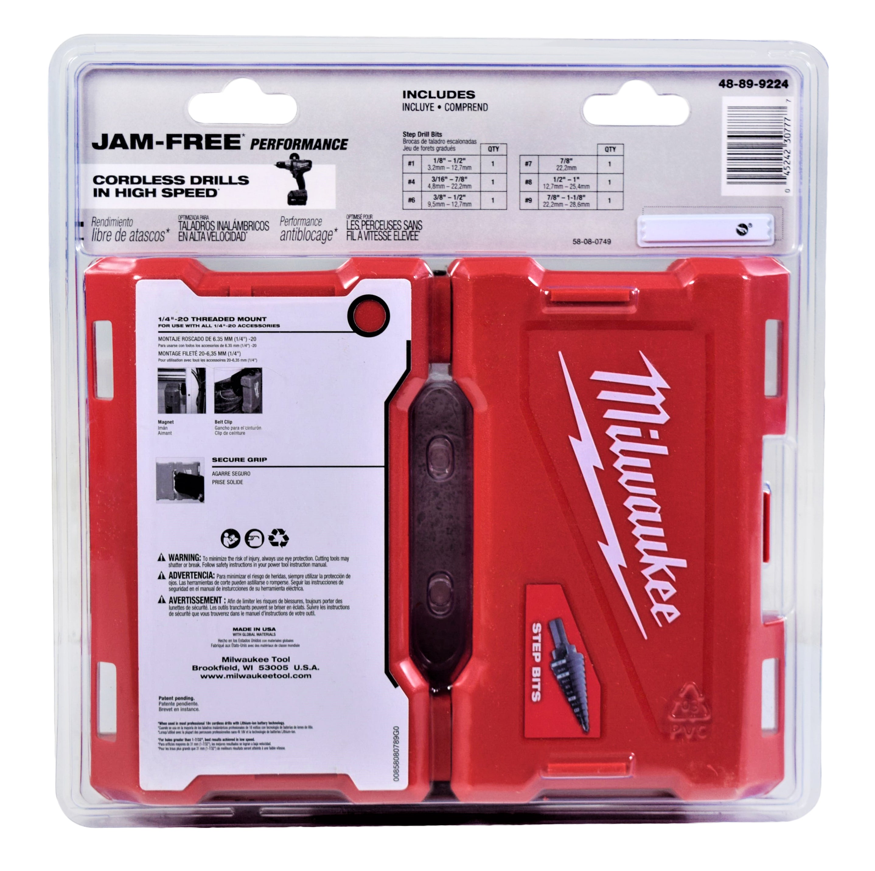 Milwaukee 48-89-9224 Black Oxide Step Drill Bit Set (6-Piece)