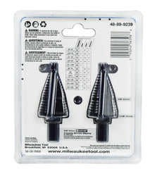 Milwaukee 48-89-9239 2 pc #9 step drill bit set, 7/8" - 1 1/8"