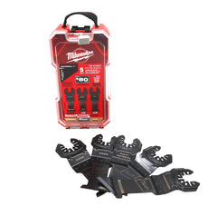 Milwaukee Multi-Tool Oscillating Blade Kit, 5-Piece – Universal Fit OPEN-LOK Blades for Cutting Wood, Metal, Drywall & PVC – High-Carbon Steel Oscillating Saw Blades for Multi-Tool Accessories