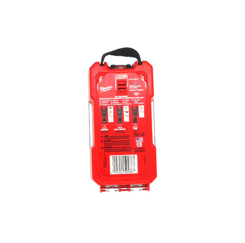 Milwaukee Multi-Tool Oscillating Blade Kit, 5-Piece – Universal Fit OPEN-LOK Blades for Cutting Wood, Metal, Drywall & PVC – High-Carbon Steel Oscillating Saw Blades for Multi-Tool Accessories