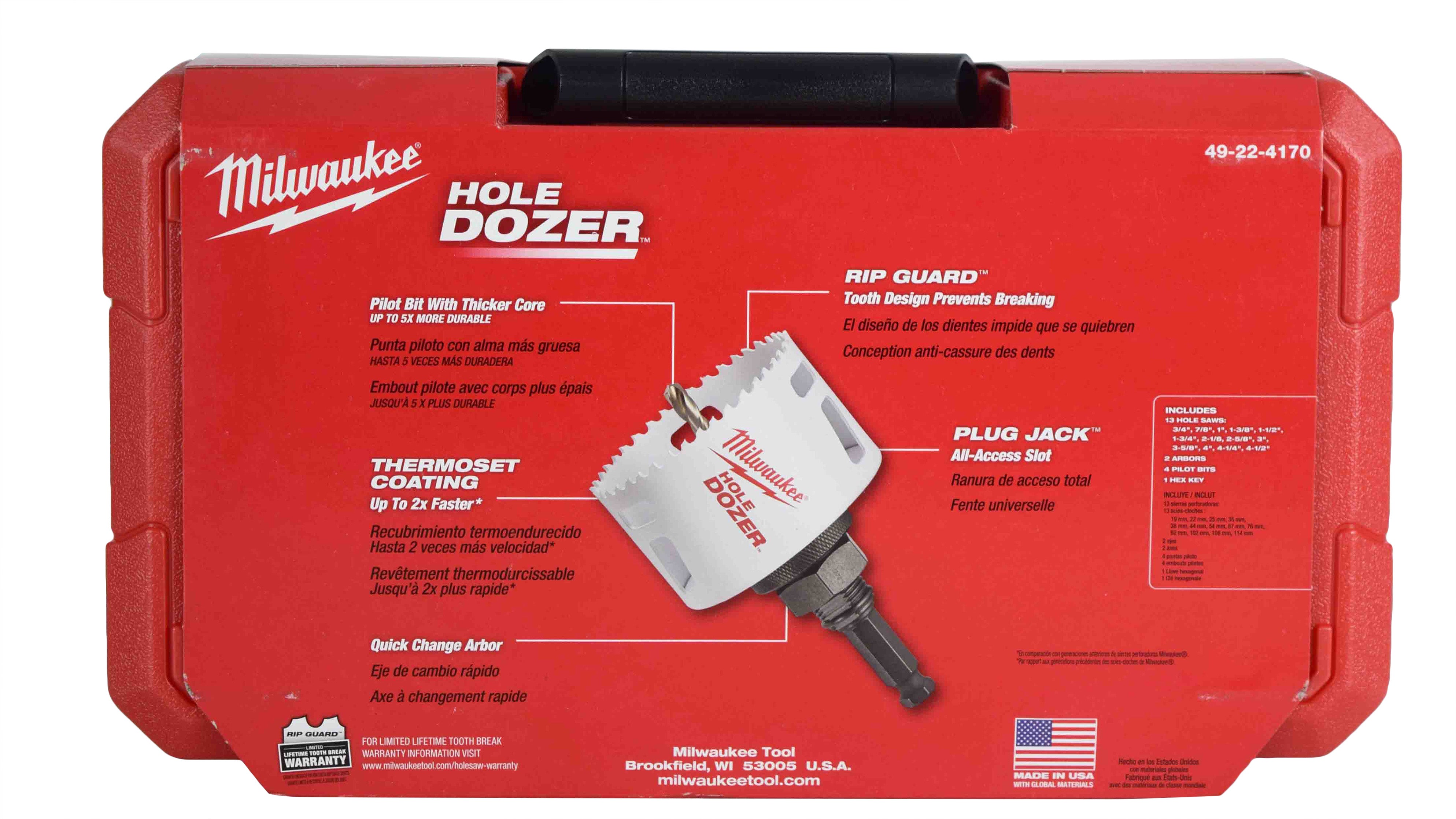 Milwaukee 49-22-4170 Hole Dozer General Purpose Bi-Metal Hole Saw Set (20-Piece)