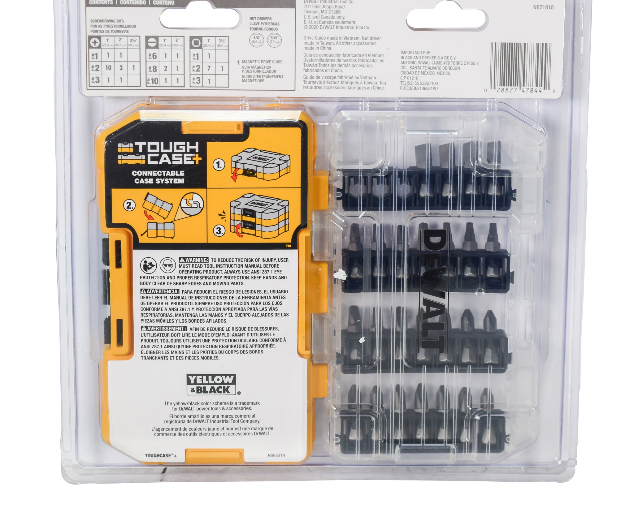 Dewalt DW2163 37-Piece Screwdriver Bit Set with Tough Case Set Case System