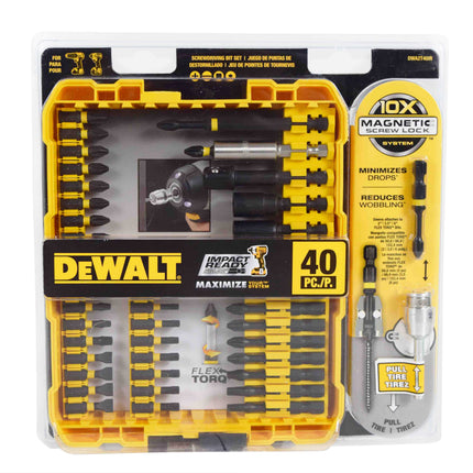 DEWALT DWA2T40IR Impact Ready 40-Piece FlexTorq Screw Driving Set