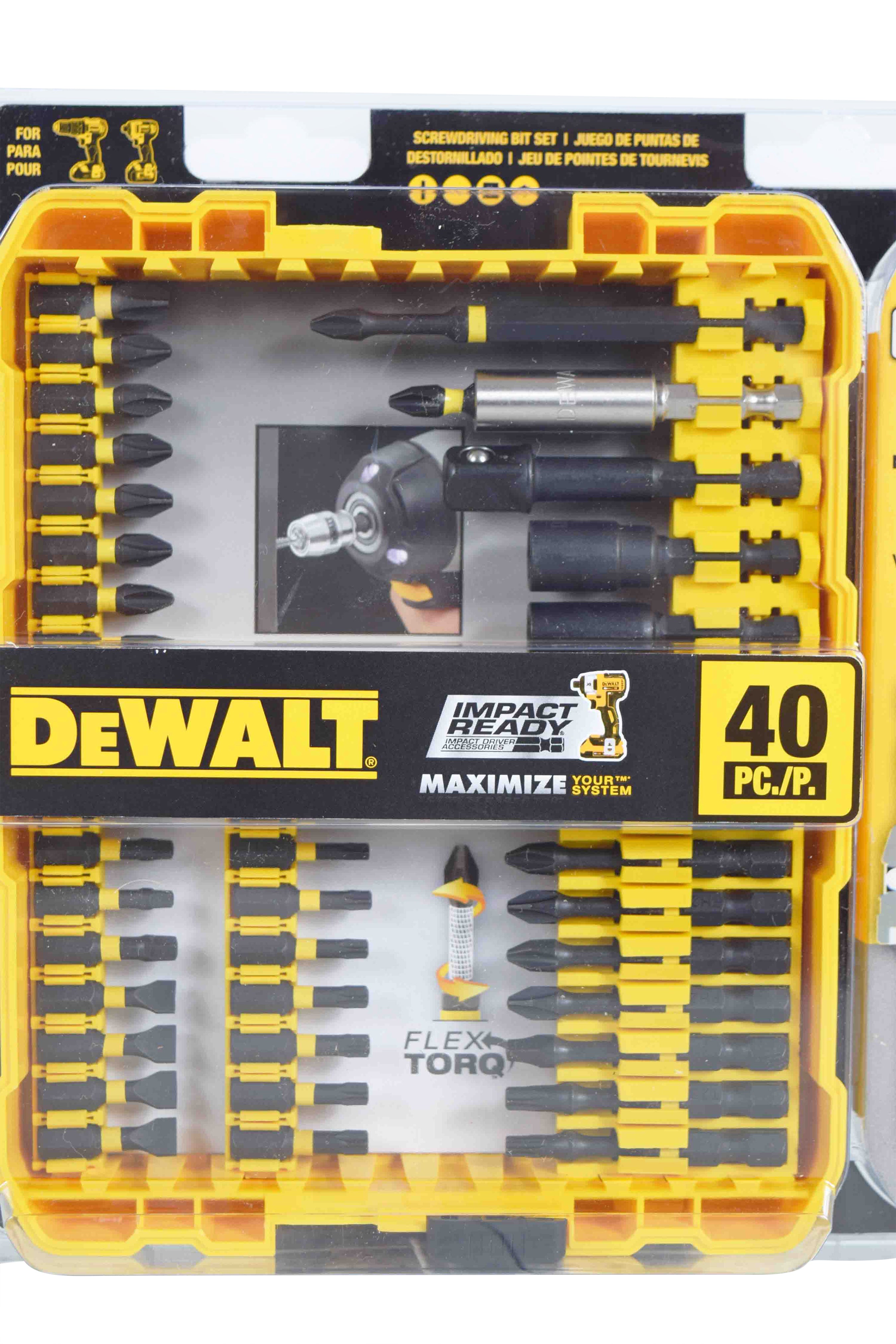 DEWALT DWA2T40IR Impact Ready 40-Piece FlexTorq Screw Driving Set