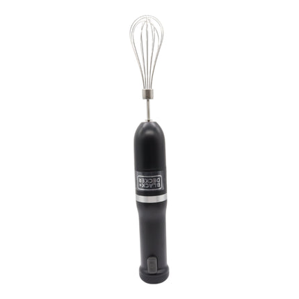 BLACK+DECKER BCKM1013K10 Kitchen Wand Cordless 3-in-1 Immersion Blender Set – Hand Blender with Whisk, Food Chopper & Charging Dock – 150W Motor, 2 Speeds, Stainless Steel Blades – Black