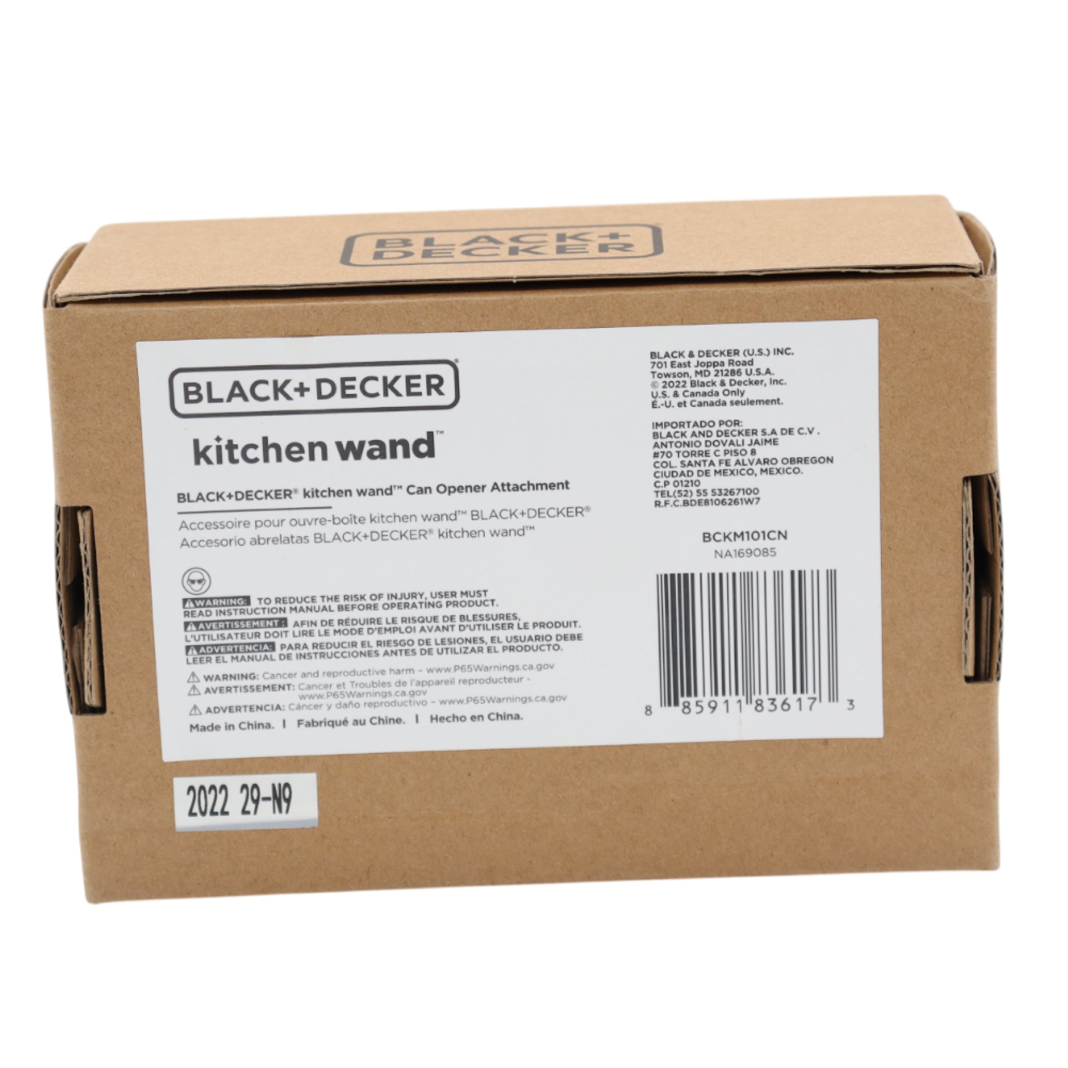 BLACK+DECKER BCKM101CN Kitchen Wand Electric Can Opener Attachment – Hands-Free Operation, Compact Design, Easy-Clean Cutting System – Compatible with Select BLACK+DECKER Kitchen Wand Models