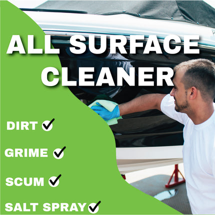 BLACKHAWK PERFORMANCE Eco Boat Hull Cleaner - Effortlessly Removes Water Stains, Deposits, Scale, & Scum - Safe for All Fiberglass & Aluminum Boats - Made in USA (4 Pack, 1 Gallon)