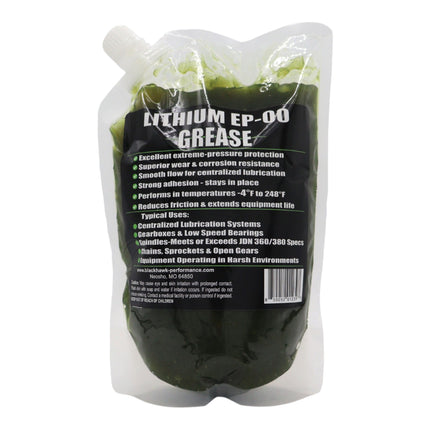 BLACKHAWK PERFORMANCE Lithium EP00 Grease for Centralized Lubrication Systems and Gear Boxes - 32 oz EZ Squeeze Pouch (1pk)