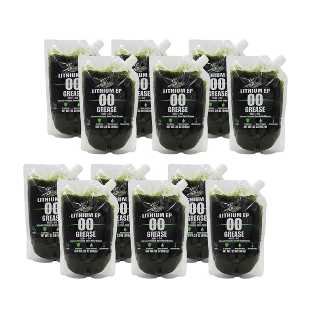 BLACKHAWK PERFORMANCE Lithium EP00 Grease for Centralized Lubrication Systems and Gear Boxes - 32 oz EZ Squeeze Pouch (12 pk)