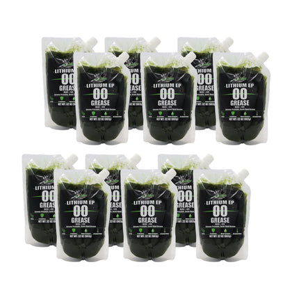 BLACKHAWK PERFORMANCE Lithium EP00 Grease for Centralized Lubrication Systems and Gear Boxes - 32 oz EZ Squeeze Pouch (12 pk)