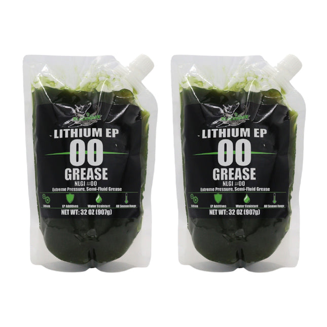 BLACKHAWK PERFORMANCE Lithium EP00 Grease for Centralized Lubrication Systems and Gear Boxes - 32 oz EZ Squeeze Pouch (2 pk)