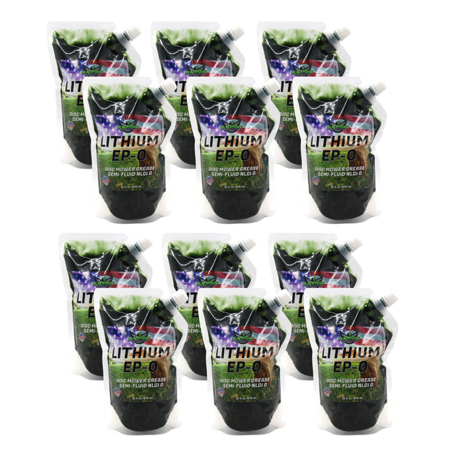 BLACKHAWK PERFORMANCE Lithium EP0 Grease for Disc Mowers and Gear Boxes, 32 oz EZ Squeeze Pouch (12pk)