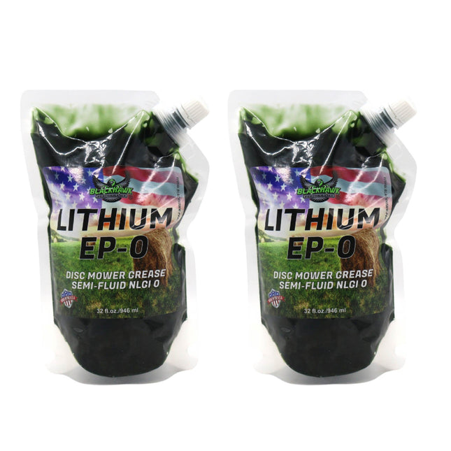 BLACKHAWK PERFORMANCE Lithium EP0 Grease for Disc Mowers and Gear Boxes, 32 oz EZ Squeeze Pouch (2pk)