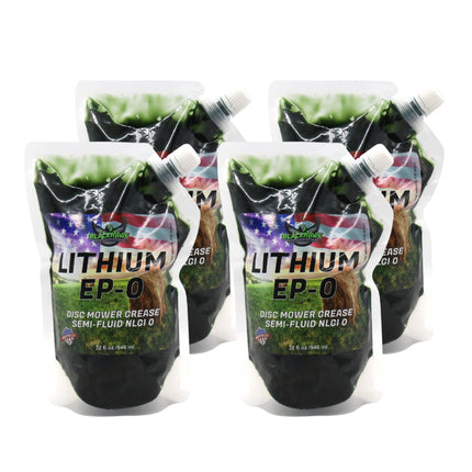 BLACKHAWK PERFORMANCE Lithium EP0 Grease for Disc Mowers and Gear Boxes, 32 oz EZ Squeeze Pouch (4pk)