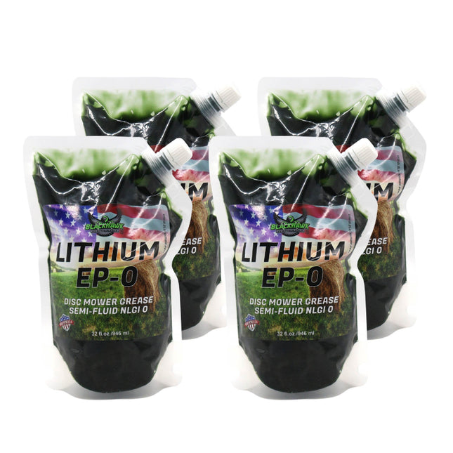 BLACKHAWK PERFORMANCE Lithium EP0 Grease for Disc Mowers and Gear Boxes, 32 oz EZ Squeeze Pouch (4pk)