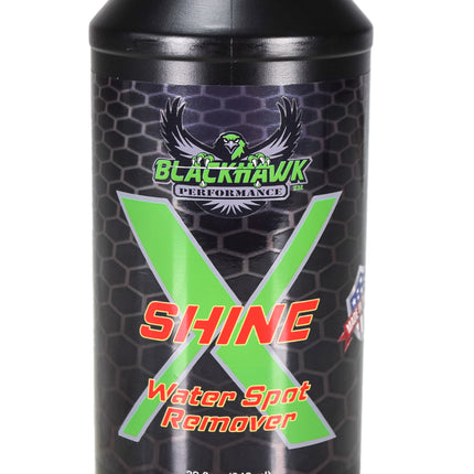 BLACKHAWK PERFORMANCE Shine X Hard Water Spot Remover - Gives Quick Shiny Gloss to Any Surface - Wipes Away Streak-Free - Marine Safe - Made in USA (32oz, 5pk)