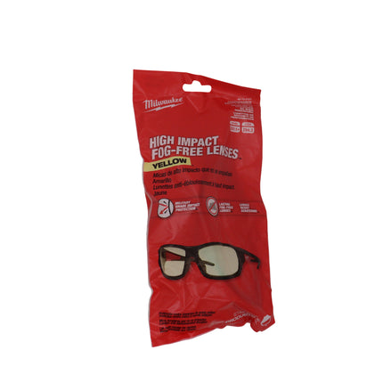Milwaukee 48-73-2121, Performance Safety Glasses, Fog-Free Yellow Lenses