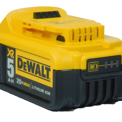 DEWALT 20V MAX* XR Cordless Leaf Blower, 125-MPH, 450-CFM, Brushless, Handheld, with 5.0Ah Battery & Charger, Variable Speed, Low Noise ) - Powerful Debris Clearing for Lawn and Yard (DCBL722P1)