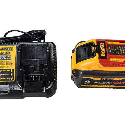 DEWALT DCBL772X1 FLEXVOLT 60V MAX* Brushless Handheld Axial Blower - 125 MPH, 600 CFM, Includes 3.0Ah Battery and Charger - Cordless Leaf Blower for Heavy-Duty Jobsite & Yard Cleanup