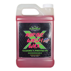 BLACKHAWK PERFORMANCE Boat Wash X Wax - Gently Removes All Dirt & Grime - Non-Yellowing Wax Leaves Shiny Finish While Protecting All Paints & Clear Coats - Marine Safe - Made in USA (64oz, 1pk)
