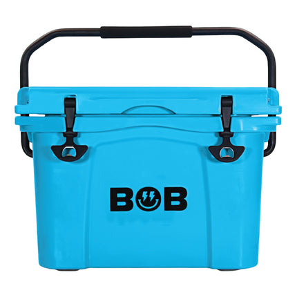BOB THE COOLER CO 25QT "The Wingman" Leak-Proof Hard Cooler with Heavy Duty Handle & Built In Lid Latching Bottle Openers - Fits 35 12oz Cans for the Beach, Camping, Tailgating, Sports, & More