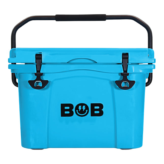BOB THE COOLER CO 25QT "The Wingman" Leak-Proof Hard Cooler with Heavy Duty Handle & Built In Lid Latching Bottle Openers - Fits 35 12oz Cans for the Beach, Camping, Tailgating, Sports, & More