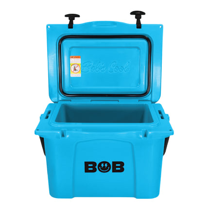 BOB THE COOLER CO 25QT "The Wingman" Leak-Proof Hard Cooler with Heavy Duty Handle & Built In Lid Latching Bottle Openers - Fits 35 12oz Cans for the Beach, Camping, Tailgating, Sports, & More