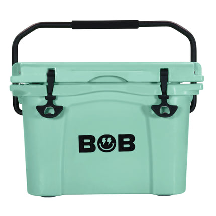BOB THE COOLER CO 25QT "The Wingman" Leak-Proof Hard Cooler with Heavy Duty Handle & Built In Lid Latching Bottle Openers - Fits 30 12oz Cans for the Beach, Camping, Tailgating, Sports, & More