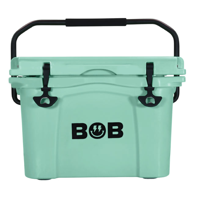 BOB THE COOLER CO 25QT "The Wingman" Leak-Proof Hard Cooler with Heavy Duty Handle & Built In Lid Latching Bottle Openers - Fits 30 12oz Cans for the Beach, Camping, Tailgating, Sports, & More