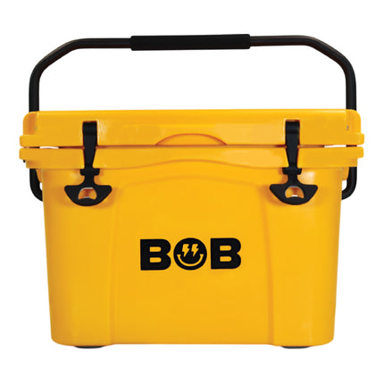 BOB THE COOLER CO 25QT "The Wingman" Leak-Proof Hard Cooler with Heavy Duty Handle & Built In Lid Latching Bottle Openers - Fits 30 12oz Cans for the Beach, Camping, Tailgating, Sports, & More